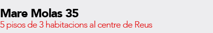 Solmunt. Pisos de 3 habitacions al centre de Reus